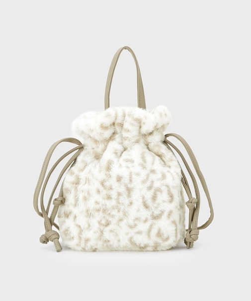 レオパードフェイクファーショルダーバッグ