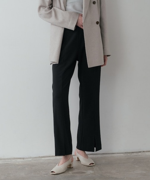 スリットフレアスキニーパンツ