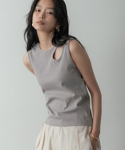 アシメリブタンクトップ