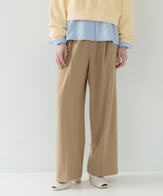 Comfy SET UP｜イージーストレートワイドパンツ【セットアップ対応／通勤／カセット服】