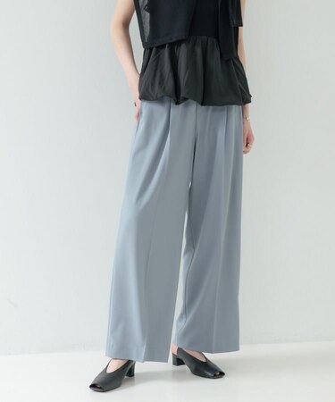 Comfy SET UP｜イージーストレートワイドパンツ【セットアップ対応／通勤／カセット服】