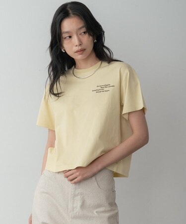 クルーネック刺繍Tシャツ