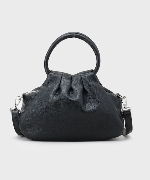 【MILLELA FIRENZE】ギャザーレザーハンドバッグ