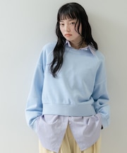 ワイドスリーブカラースウェット