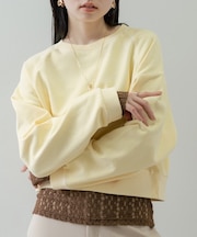 ワイドスリーブカラースウェット