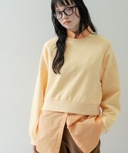 ワイドスリーブカラースウェット