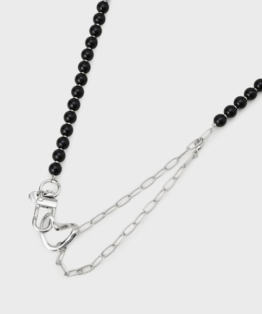 チェーン&ビーズネックレス