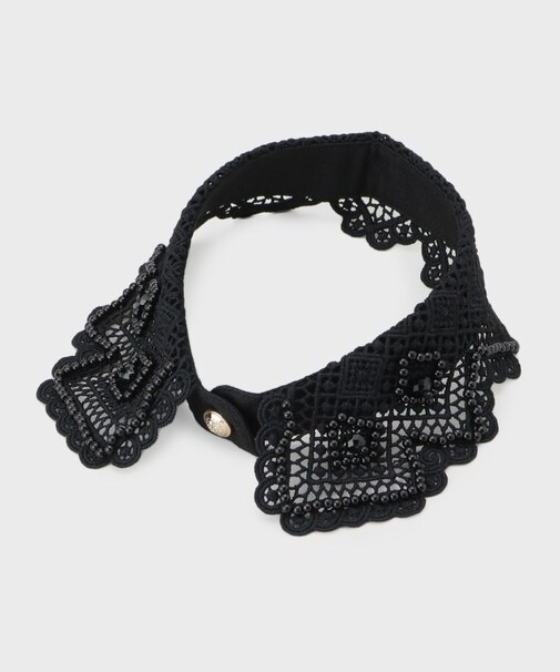 レースアクセント付け襟