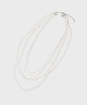 マルチストリングパール調ネックレス