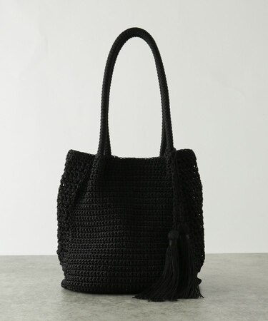 コード編みタッセルトート