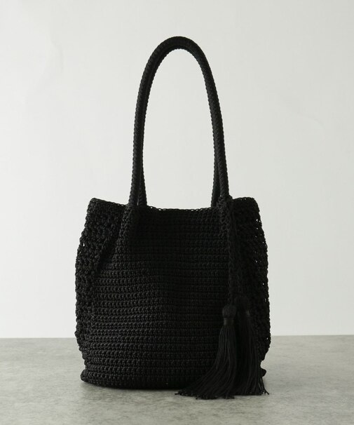 コード編みタッセルトート