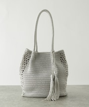 コード編みタッセルトート