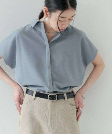 Comfy SET UP｜フレアスリーブブラウス【セットアップ対応／通勤／カセット服／接触冷感／UVカット】