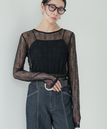 【2WAY】スリットレースプルオーバー