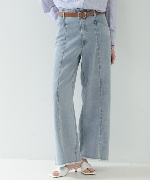 ハイウエストカットオフデニム