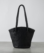 レザー編み込みバッグ