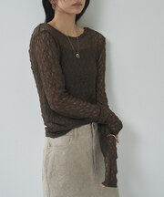 【一部店舗限定】バックオープンレースカットソー