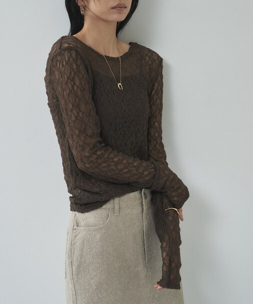 【一部店舗限定】バックオープンレースカットソー