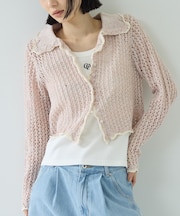 【一部店舗限定】ネップメッシュカーディガン