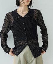 リネンライククロシェポロニット