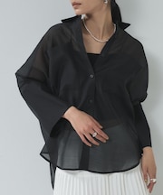 シアーコクーンブラウス