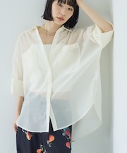 シアーコクーンブラウス