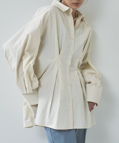 【一部店舗限定】ストライプタックシャツ