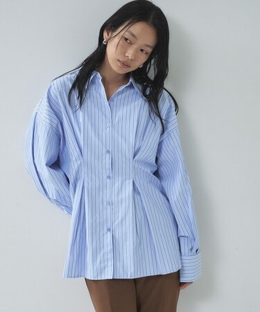 【一部店舗限定】ストライプタックシャツ