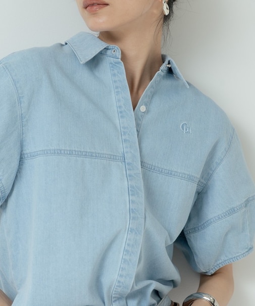 フォルムスリーブデニムシャツ