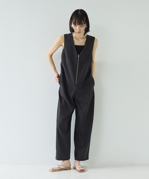 リネン混シアーサロペット｜ギャレストの通販｜&mall（アンドモール