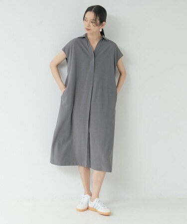 Comfy SET UP｜スキッパーワンピース【通勤／接触冷感／UVカット】