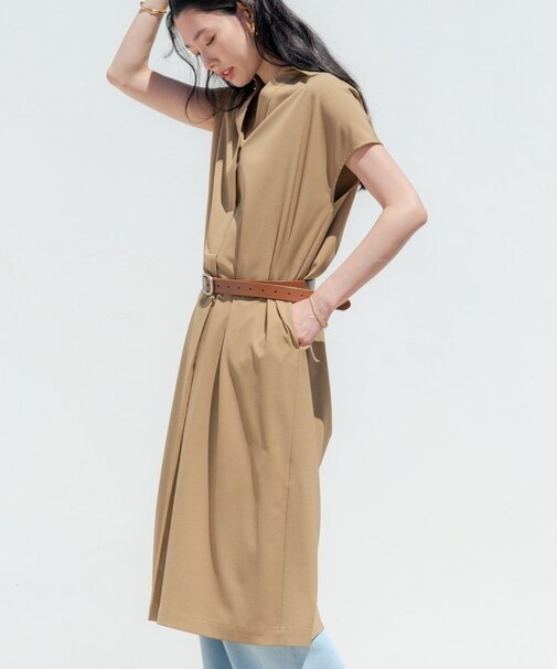 Comfy SET UP｜スキッパーワンピース【通勤／接触冷感／UVカット】