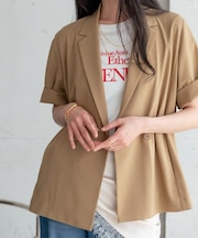 Comfy SET UP｜ハーフスリーブジャケット【セットアップ対応／通勤／接触冷感／UVカット】