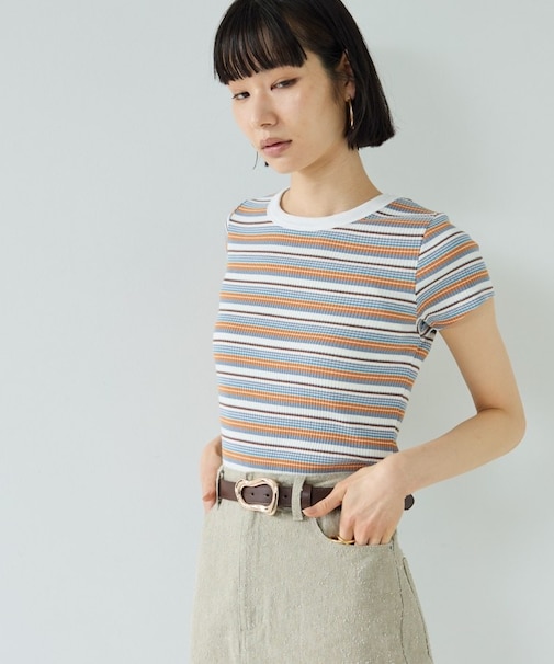 レトロボーダーTシャツ