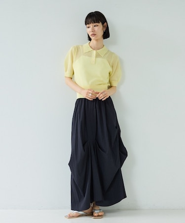 ランダムタックスカート【再入荷／ウォッシャブル】