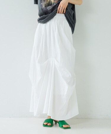 ランダムタックスカート【再入荷／ウォッシャブル】