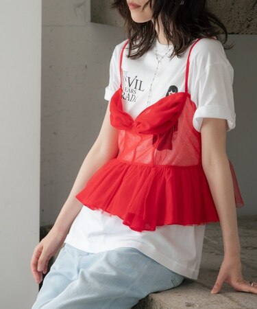 コルセットチュールビスチェ