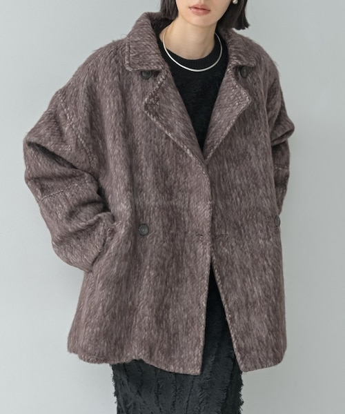 GYPSOPHILA ミドル丈オーバーサイズシャギーコート オーバーサイズシャギーミドル丈コート｜ギャレストの通販｜&mall