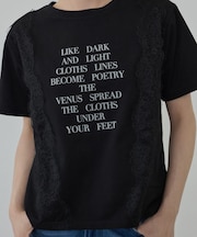レースステッチドTシャツ