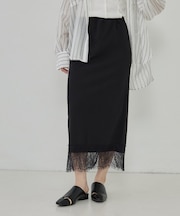 裾レース ストレートスカート