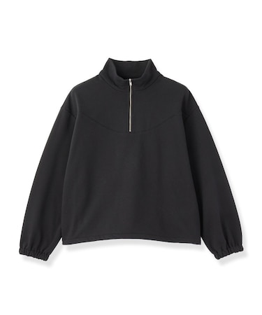 裏毛ハーフジップカットソー