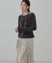 ベロアレイヤードカットソー