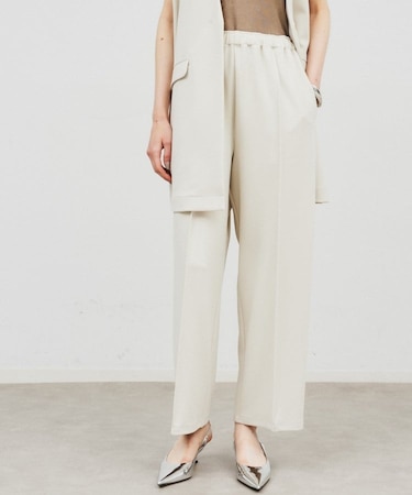 【セットアップ／手洗い可】カットジョーゼットワイドパンツ