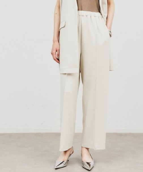 【セットアップ／手洗い可】カットジョーゼットワイドパンツ