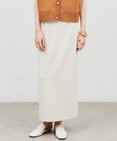 【セットアップ/手洗い可】カットジョーゼットタイトスカート