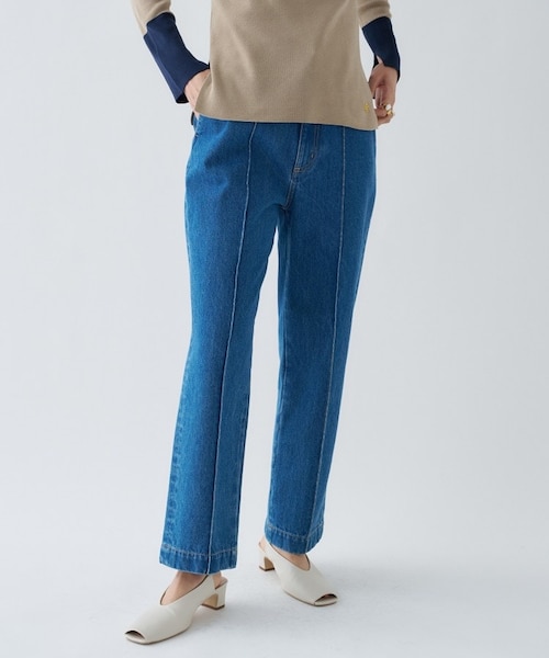 マシンウォッシュ】コットンデニムテーパードパンツ｜クロエンスの通販