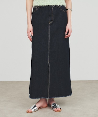 【マシンウォッシュ】コットンデニムスカート