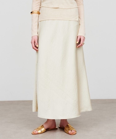 【手洗い可】サテンフレアスカート