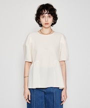 【手洗い可】フレアチュニックブラウス