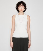 【手洗い可】ラメリブタンクトップ